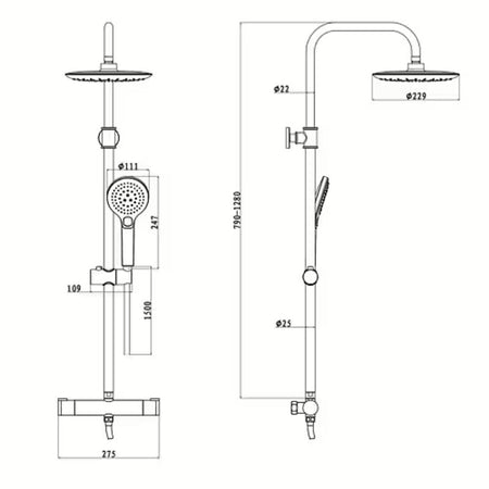 Euro Showers Thermo Shower System (2 colours) - Brandnew Bathroom