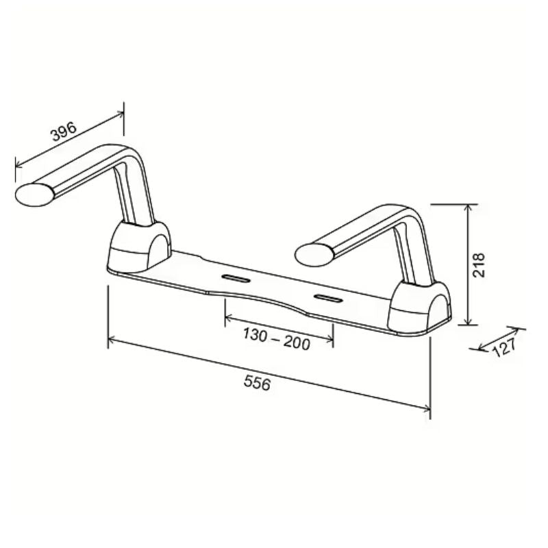 Euro Showers Toilet Seat Arm Rest (White) - Brandnew Bathroom