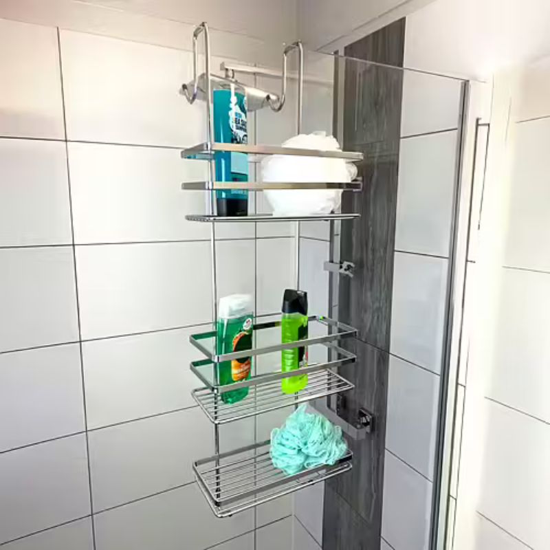Euro Showers Wire Basket Cubicle Tidy (Chrome) - Brand New Bathrooms