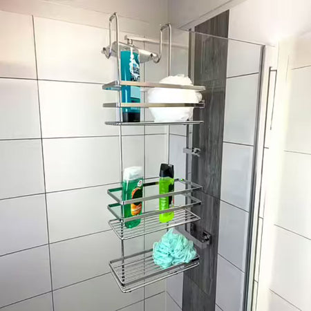 Euro Showers Wire Basket Cubicle Tidy (Chrome) - Brand New Bathrooms