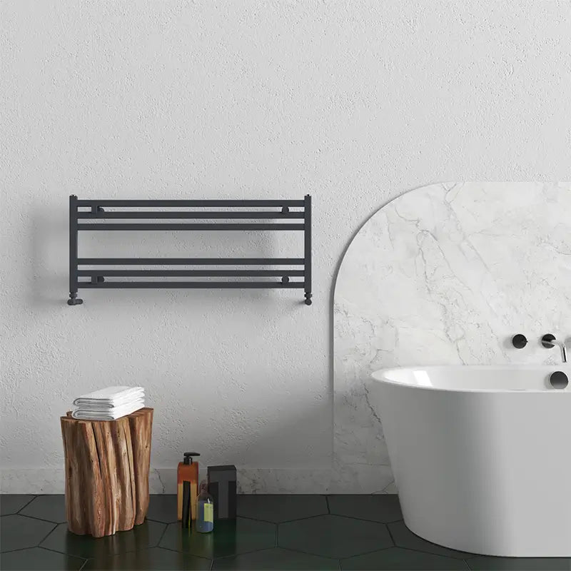 Carisa Fame Horizontal Aluminium Towel Radiator 4 Sections (H400mm x W1000mm) - Brand New Bathrooms