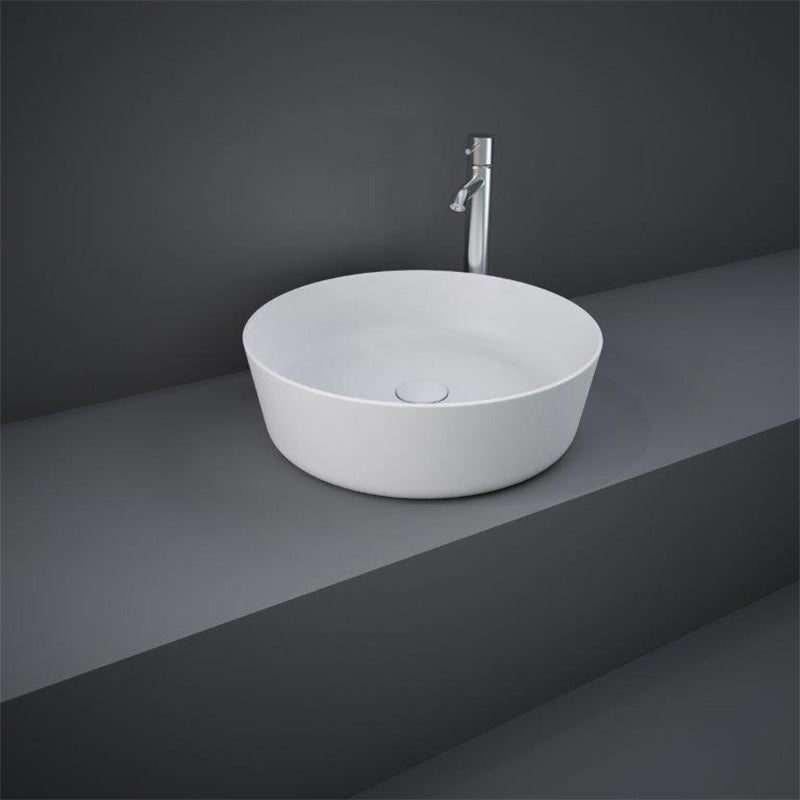 RAK Ceramics Feeling Round 430mm Countertop Basin with No Tap Hole (1 size, 5 colours) - Brand New Bathrooms