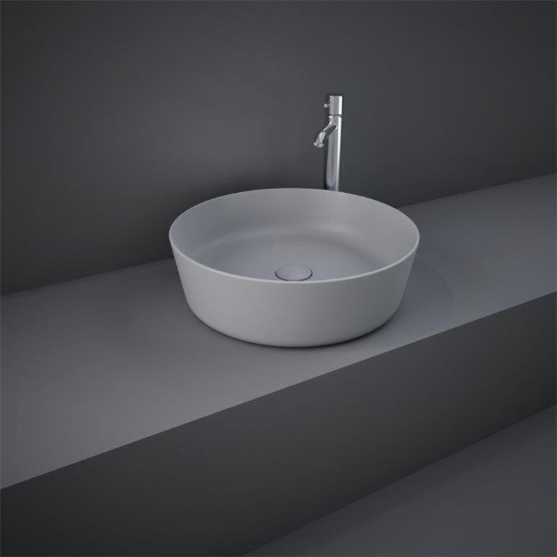 RAK Ceramics Feeling Round 430mm Countertop Basin with No Tap Hole (1 size, 5 colours) - Brand New Bathrooms