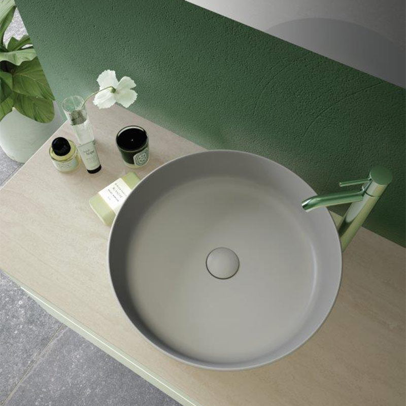 RAK Ceramics Feeling Round 430mm Countertop Basin with No Tap Hole (1 size, 5 colours) - Brand New Bathrooms