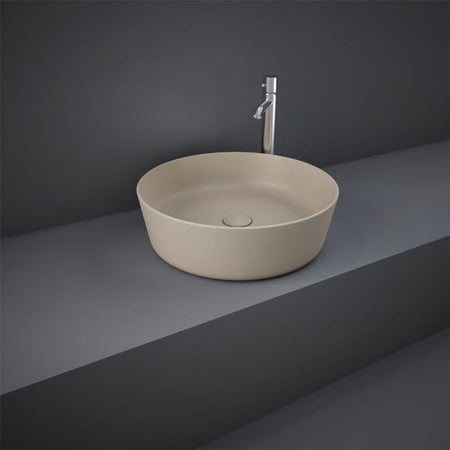 RAK Ceramics Feeling Round 430mm Countertop Basin with No Tap Hole (1 size, 5 colours) - Brand New Bathrooms