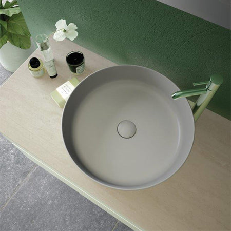 RAK Ceramics Feeling Round 430mm Countertop Basin with No Tap Hole (1 size, 5 colours) - Brand New Bathrooms