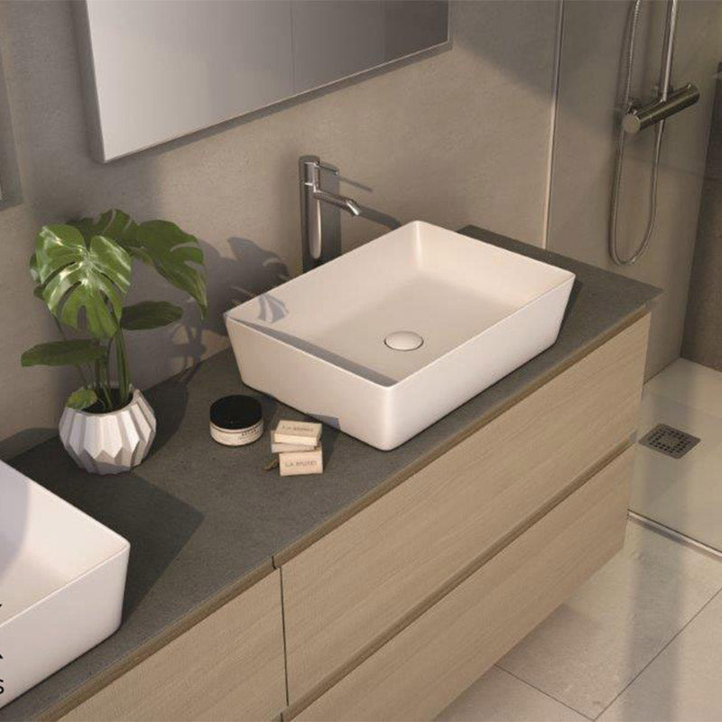 RAK Ceramics Feeling Rectangular 430mm Countertop Basin witj No Tap Hole (1 size, 5 colours) - Brand New Bathrooms
