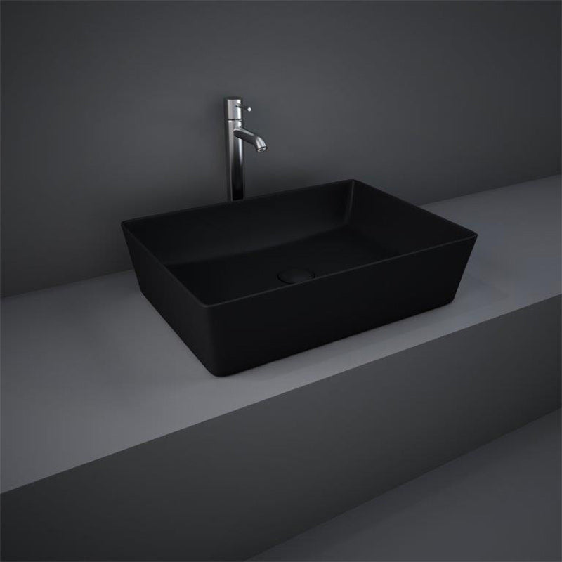 RAK Ceramics Feeling Rectangular 430mm Countertop Basin witj No Tap Hole (1 size, 5 colours) - Brand New Bathrooms