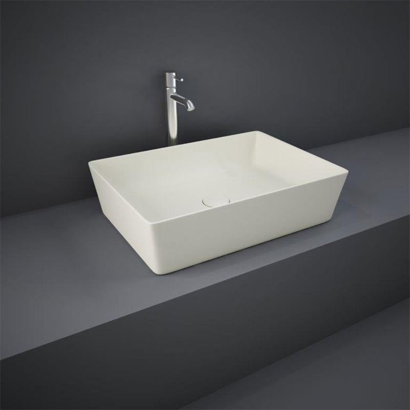 RAK Ceramics Feeling Rectangular 430mm Countertop Basin witj No Tap Hole (1 size, 5 colours) - Brand New Bathrooms