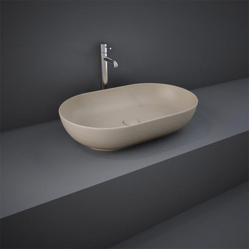 RAK Ceramics Feeling Oval 430mm Countertop Basin with No Tap Hole (1 size, 5 colours) - Brand New Bathrooms