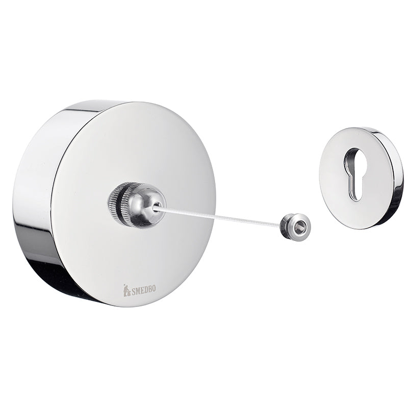 Smedbo Outline 90mm Round Retractable Clothes Line (Chrome) - Brand New Bathrooms