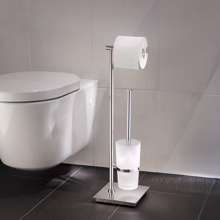 Smedbo Outline Lite Free Standing Toilet Roll Holder or Toilet Brush (2 Variants) - Brand New Bathrooms