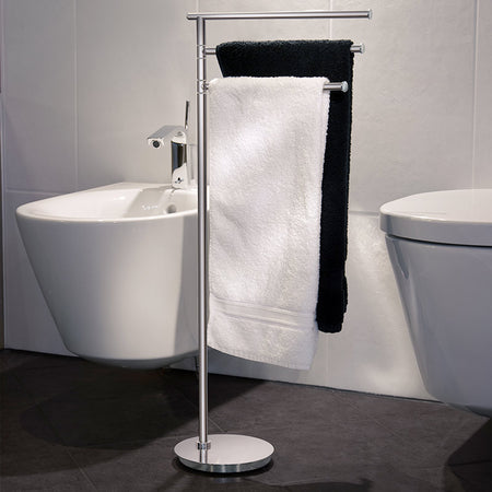 Smedbo Outline Lite Free Standing Triple Swing Arm Towel Rail (2 Variants) - Brand New Bathrooms