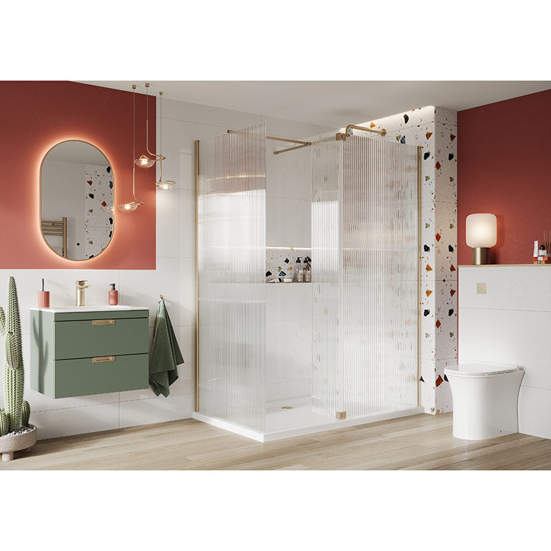 Scudo Fluted Wetroom Flipper Panel Hinge Pack (1 size, 5 colours) - Brand New Bathrooms