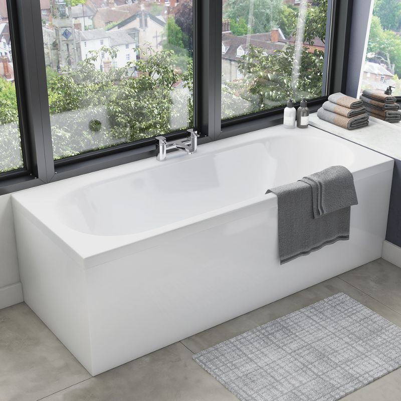 Scudo White Gloss Waterproof Bath Panel - Brand New Bathrooms