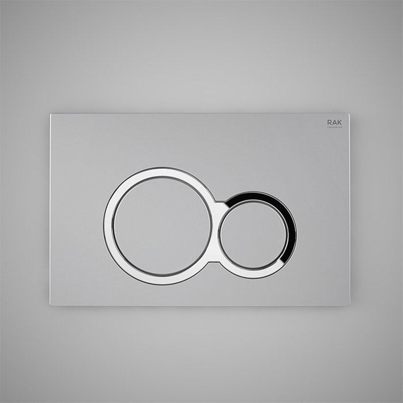 RAK Ceramics Flush Plate With Polished Round Push Plates (1 size, 2 colours) - Brand New Bathrooms
