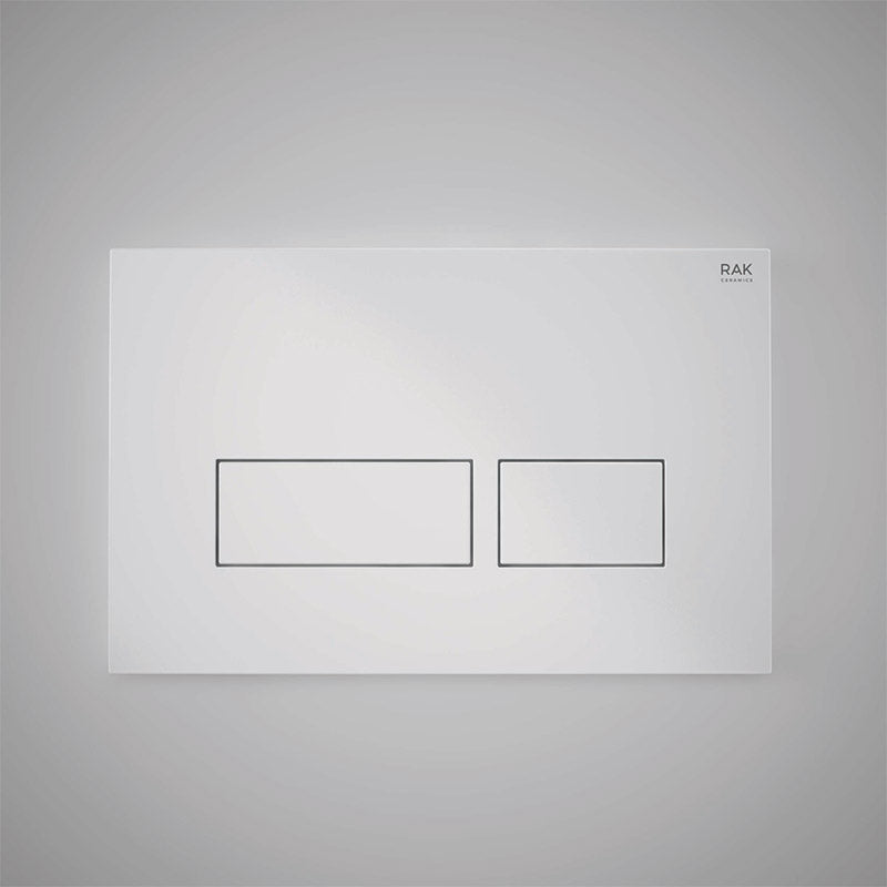 RAK Ceramics Flush Plate With Rectangular Push Plates (1 size, White) - Brand New Bathrooms