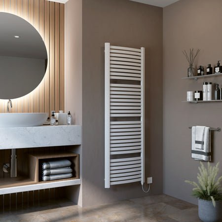 Eucotherm Fino Electro Electric Ladder Towel Radiator with Smart Control (3 colours, 2 sizes) - Brand New Bathrooms