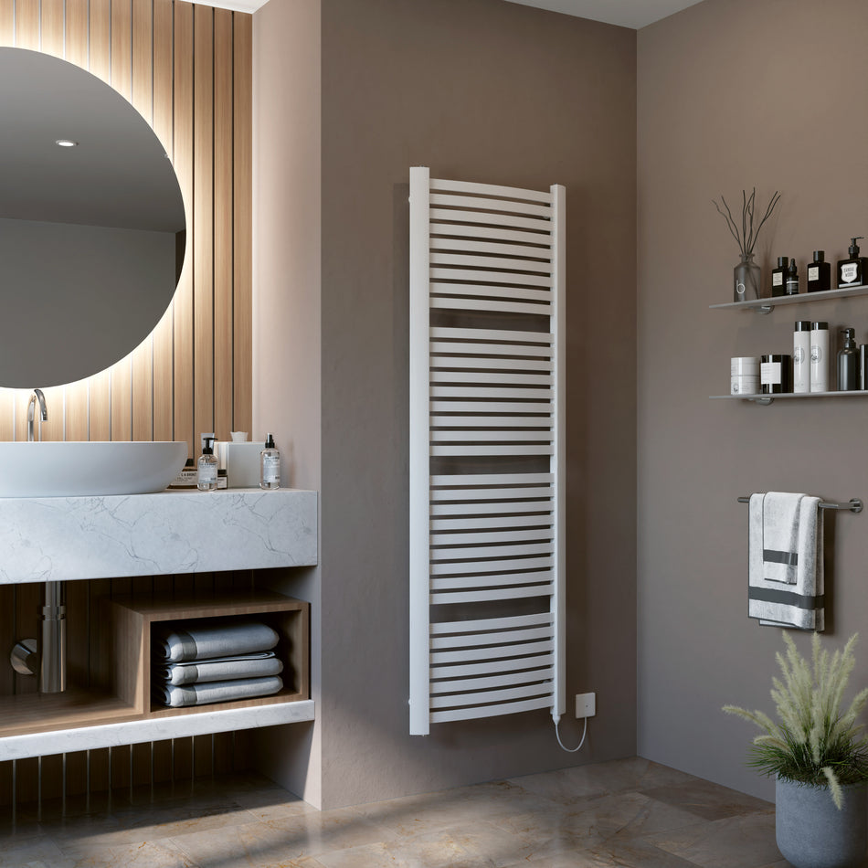 Eucotherm Fino Electro Electric Ladder Towel Radiator with Smart Control (3 colours, 2 sizes) - Brand New Bathrooms