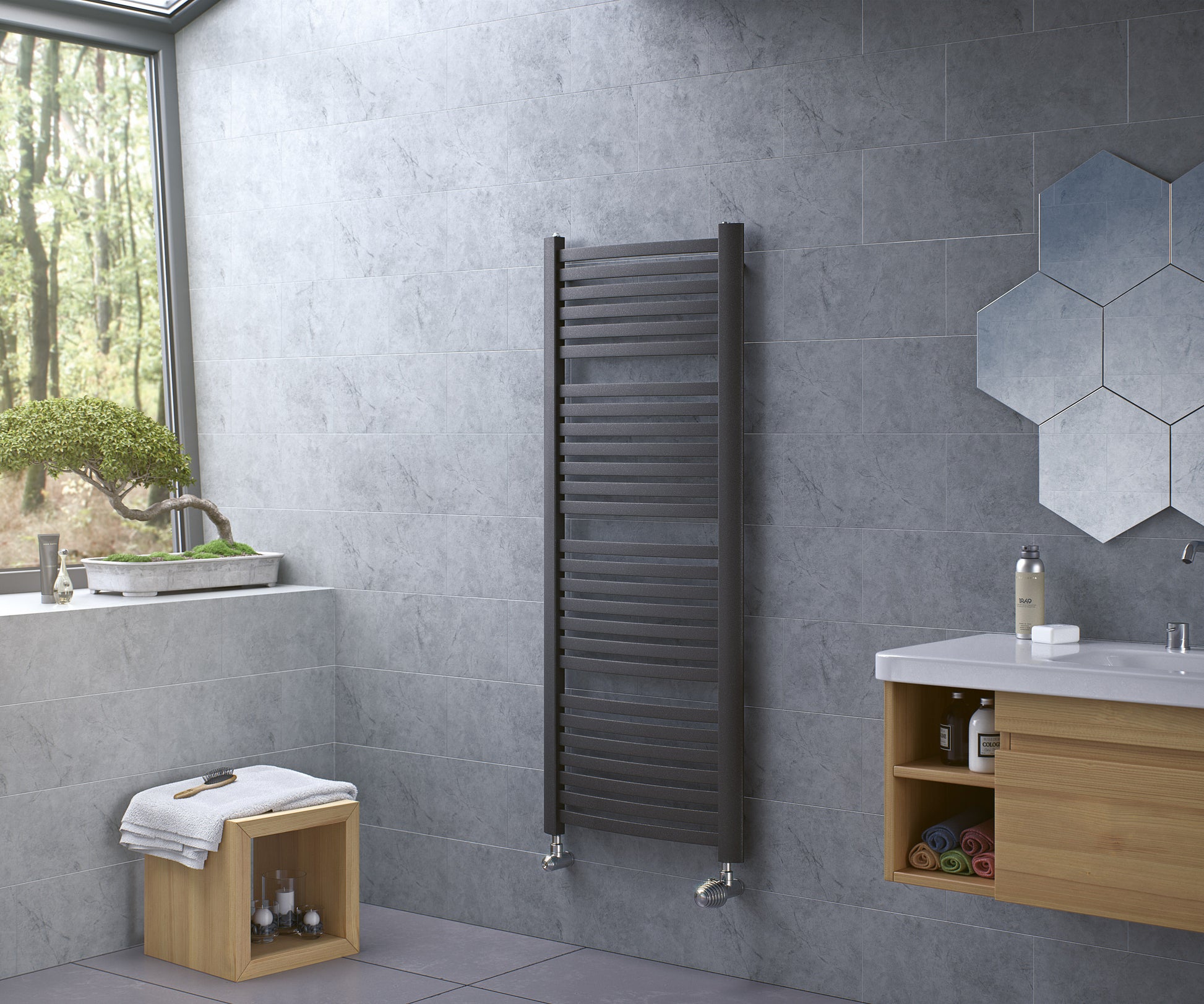 Eucotherm Fino Ladder Towel Radiator (2 colours, 5 sizes) - Brand New Bathrooms