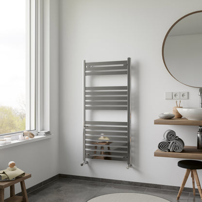 Eucotherm Flare Chrome Flat Panel Radiators (1 colour, 2 sizes) - Brand New Bathrooms
