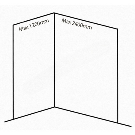Bushboard Nuance Corner Pack C2 (for Shower Enclosures up to 2400mm) Frost - Brand New Bathrooms