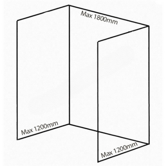 Bushboard Nuance Recess Pack E2 (for Shower Enclosures up to 1800mm) Frost - Brand New Bathrooms