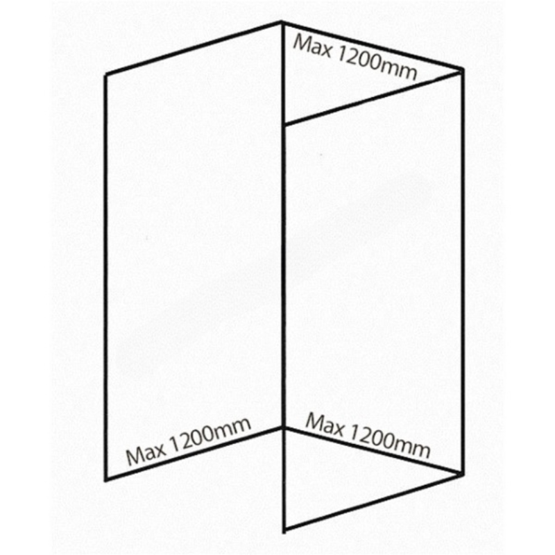 Bushboard Nuance Recess Pack D2 (for Shower Enclosures up to 1200mm) Frost - Brand New Bathrooms