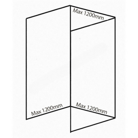 Bushboard Nuance Recess Pack D2 (for Shower Enclosures up to 1200mm) Frost - Brand New Bathrooms