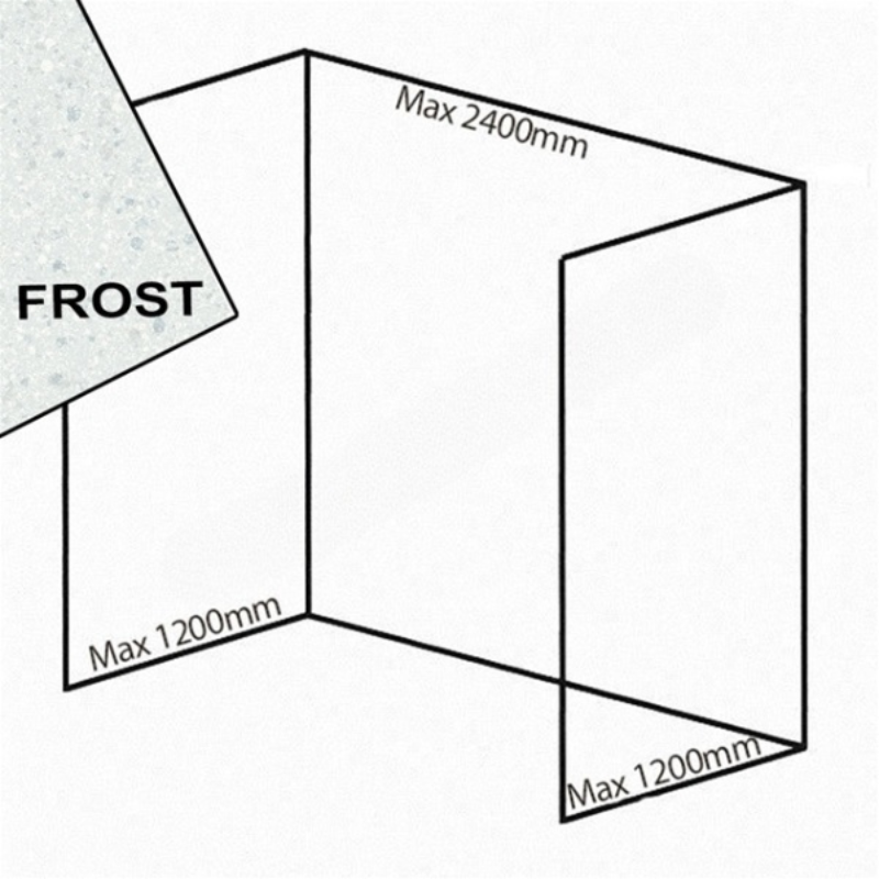 Bushboard Nuance Recess Pack F2 (for Shower Enclosures up to 2400mm) Frost - Brand New Bathrooms