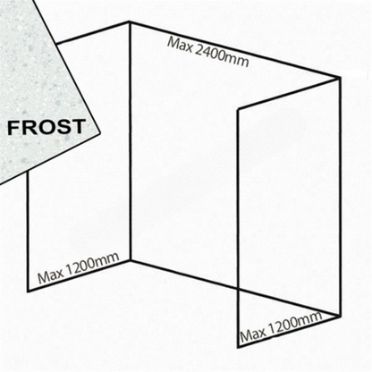 Bushboard Nuance Recess Pack F2 (for Shower Enclosures up to 2400mm) Frost - Brand New Bathrooms