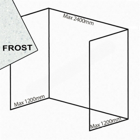 Bushboard Nuance Recess Pack F2 (for Shower Enclosures up to 2400mm) Frost - Brand New Bathrooms
