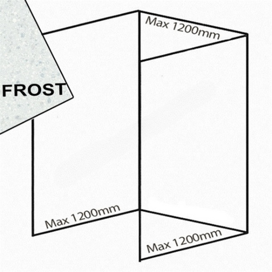 Bushboard Nuance Recess Pack D2 (for Shower Enclosures up to 1200mm) Frost - Brand New Bathrooms