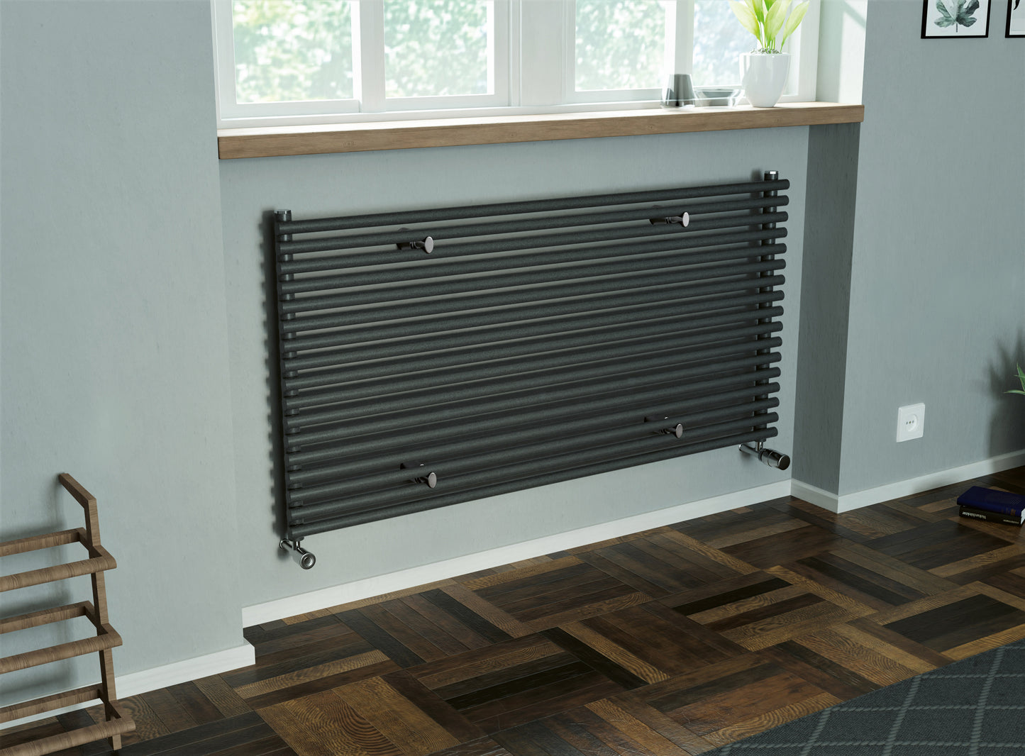 Eucotherm Gaja Horizontal Tube Radiator (2 colours, 3 sizes, 2 styles) - Brand New Bathrooms