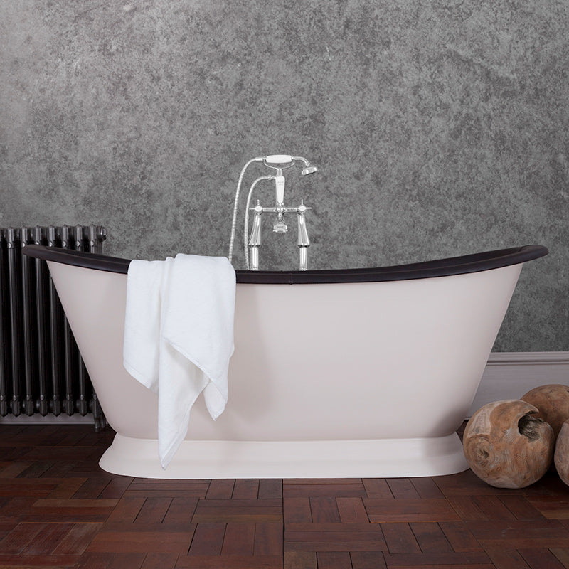 Hurlingham Galleon Double Ended Cast Iron Roll Top Bathtub (1 size, any colour) - Brand New Bathrooms
