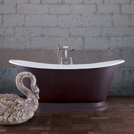 Hurlingham Galleon Double Ended Cast Iron Roll Top Bathtub (1 size, any colour) - Brand New Bathrooms