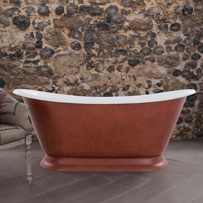 Hurlingham Galleon Double Ended Cast Iron Roll Top Bathtub (1 size, any colour) - Brand New Bathrooms