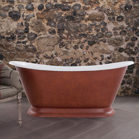 Hurlingham Galleon Double Ended Cast Iron Roll Top Bathtub (1 size, any colour) - Brand New Bathrooms
