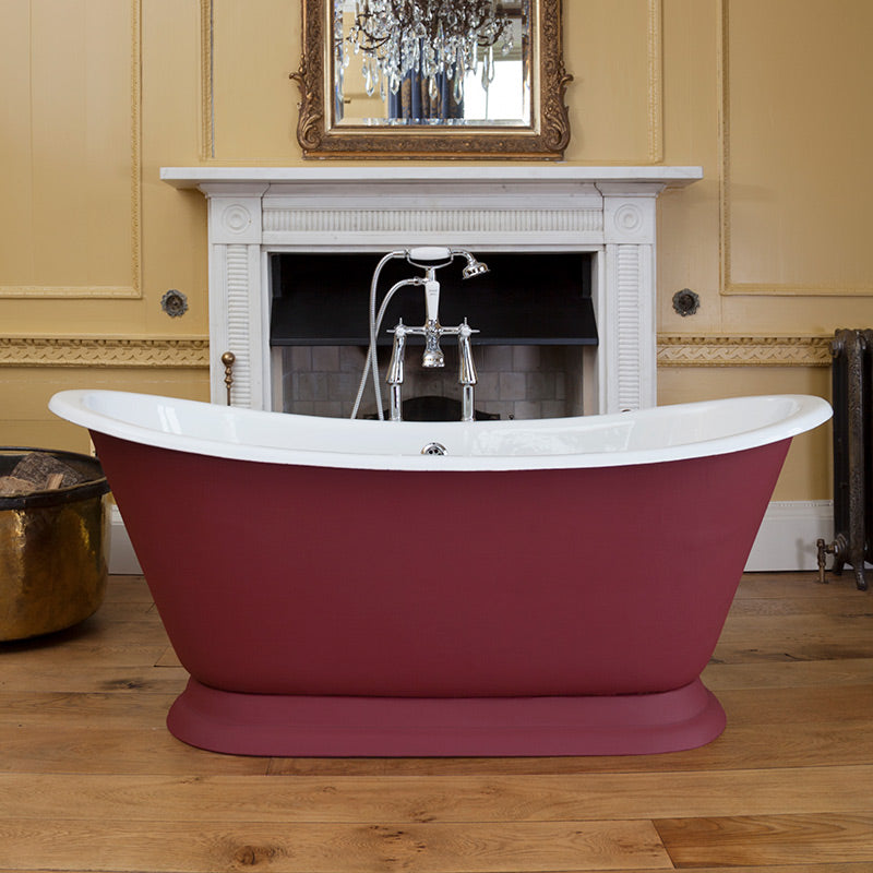 Hurlingham Galleon Double Ended Cast Iron Roll Top Bathtub (1 size, any colour) - Brand New Bathrooms