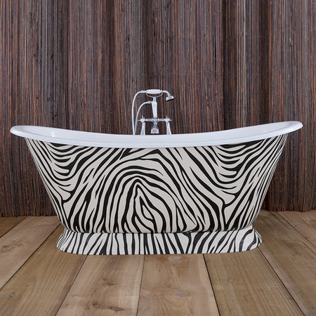 Hurlingham Galleon Double Ended Cast Iron Roll Top Bathtub (1 size, any colour) - Brand New Bathrooms