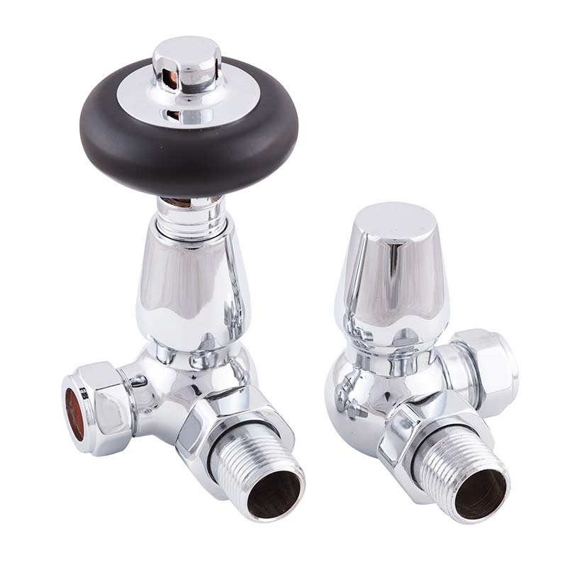 Carron Kingsgrove Inlet Corner Thermostatic Radiator Valve (1 size, 6 colours) - Brand New Bathrooms