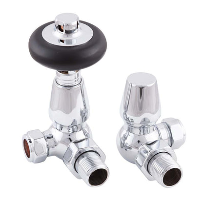 Carron Kingsgrove Inlet Corner Thermostatic Radiator Valve (1 size, 6 colours) - Brand New Bathrooms