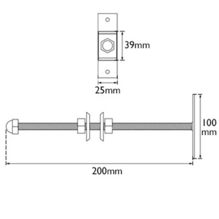 Carron Stainless Steel Wall Stay (2 sizes, Stainless Steel) - Brand New Bathrooms