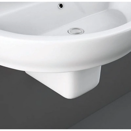 RAK Ceramics Moon Pedestal for Basin (1 size, 2 styles, White) - Brand New Bathrooms