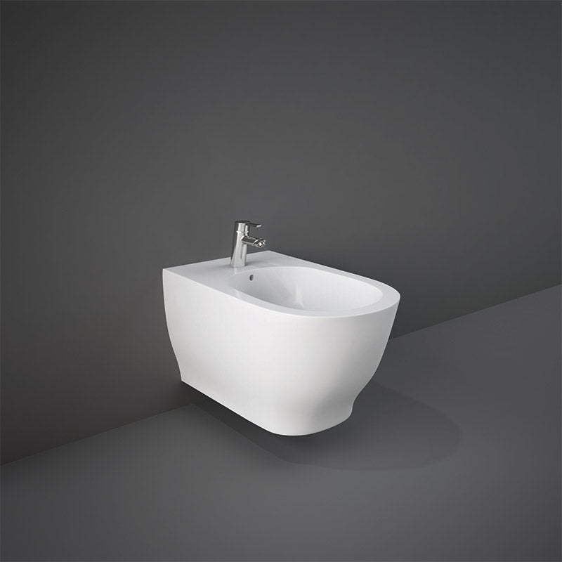 RAK Ceramics Moon Wall Hung Rimless Bidet (White) - Brand New Bathrooms