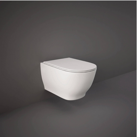RAK Ceramics Moon Wall Hung WC Pan (1 size, White) - Brand New Bathrooms