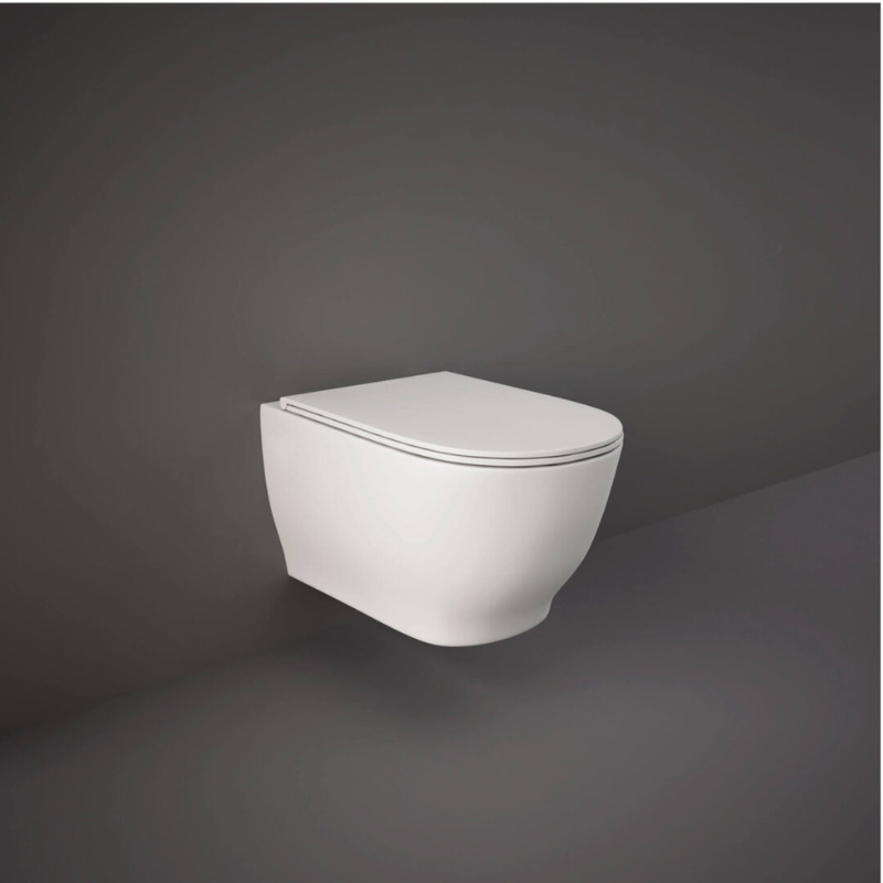 RAK Ceramics Moon Wall Hung WC Pan (1 size, White) - Brand New Bathrooms