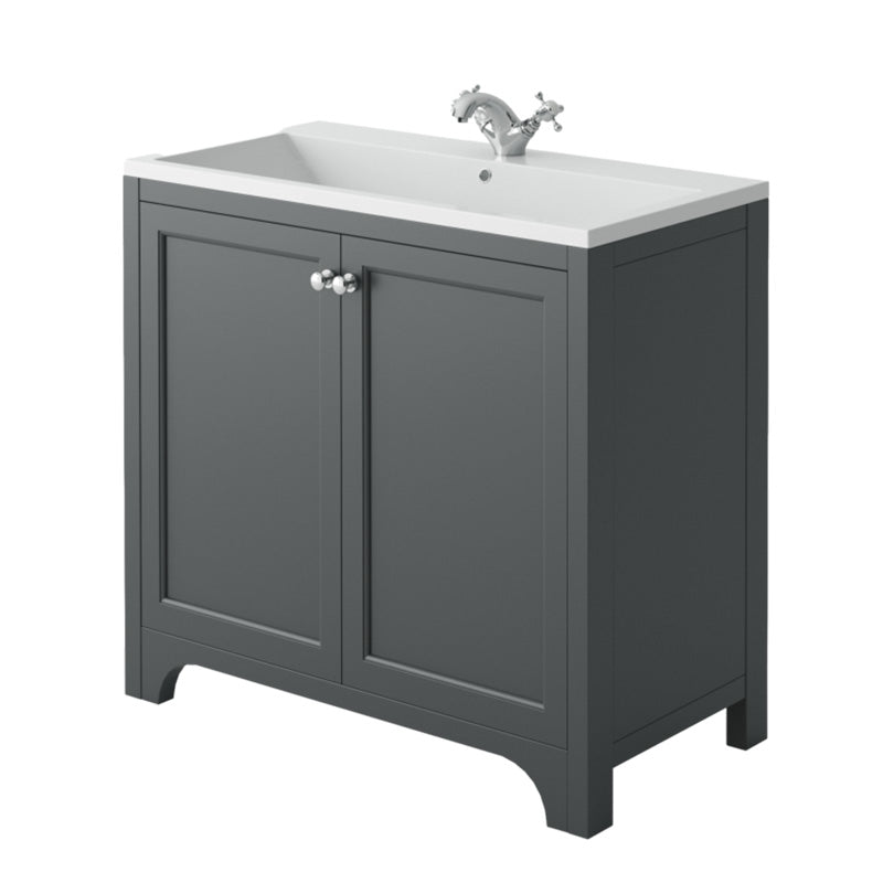 Scudo Brunswick Floor Standing Basin Cabinet (2 sizes, 3 colours) CABINET ONLY