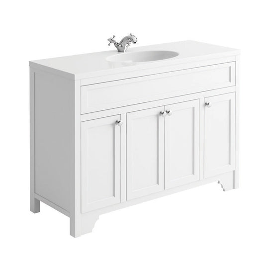 Scudo Harrogate Dutchy 1200mm Countertop Stone Resin Basin (1 size, White) BASIN ONLY