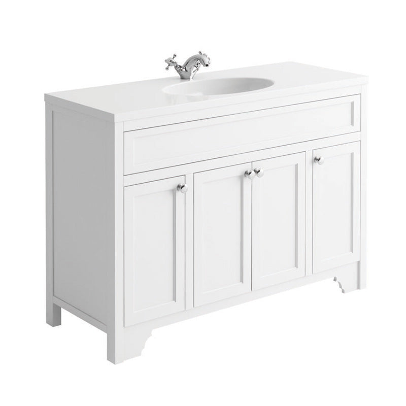 Scudo Harrogate Dutchy 1200mm Countertop Stone Resin Basin (1 size, White) BASIN ONLY